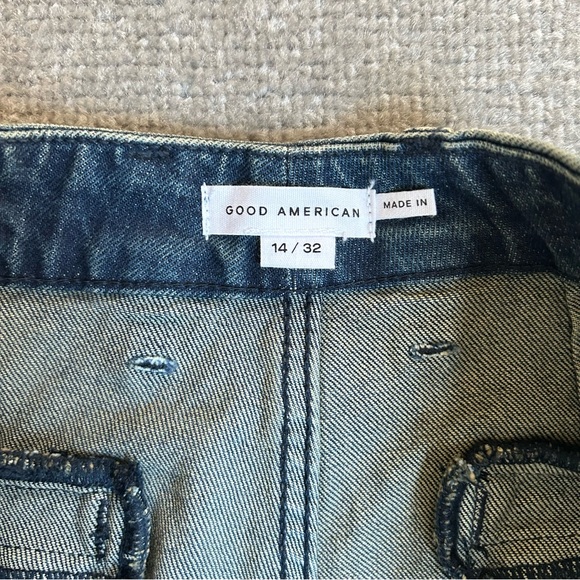 NWOT Good American 90’s Pleated Trouser Indigo Blue Jeans 
Size 14/32 - Picture 10 of 16